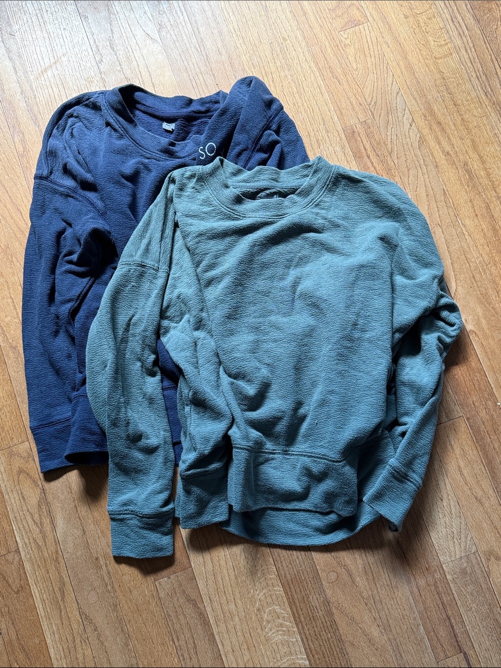 Two Crewneck terry Sweatshirts by Aerie